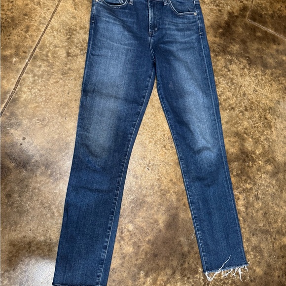 Agolde Denim - Agolde Dark Blue Straight Leg Jeans